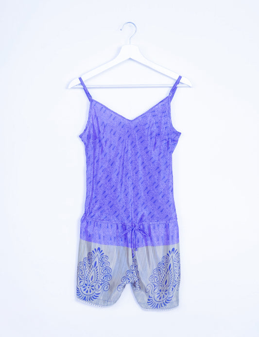 Playsuit With Lace - Purple Micro Design