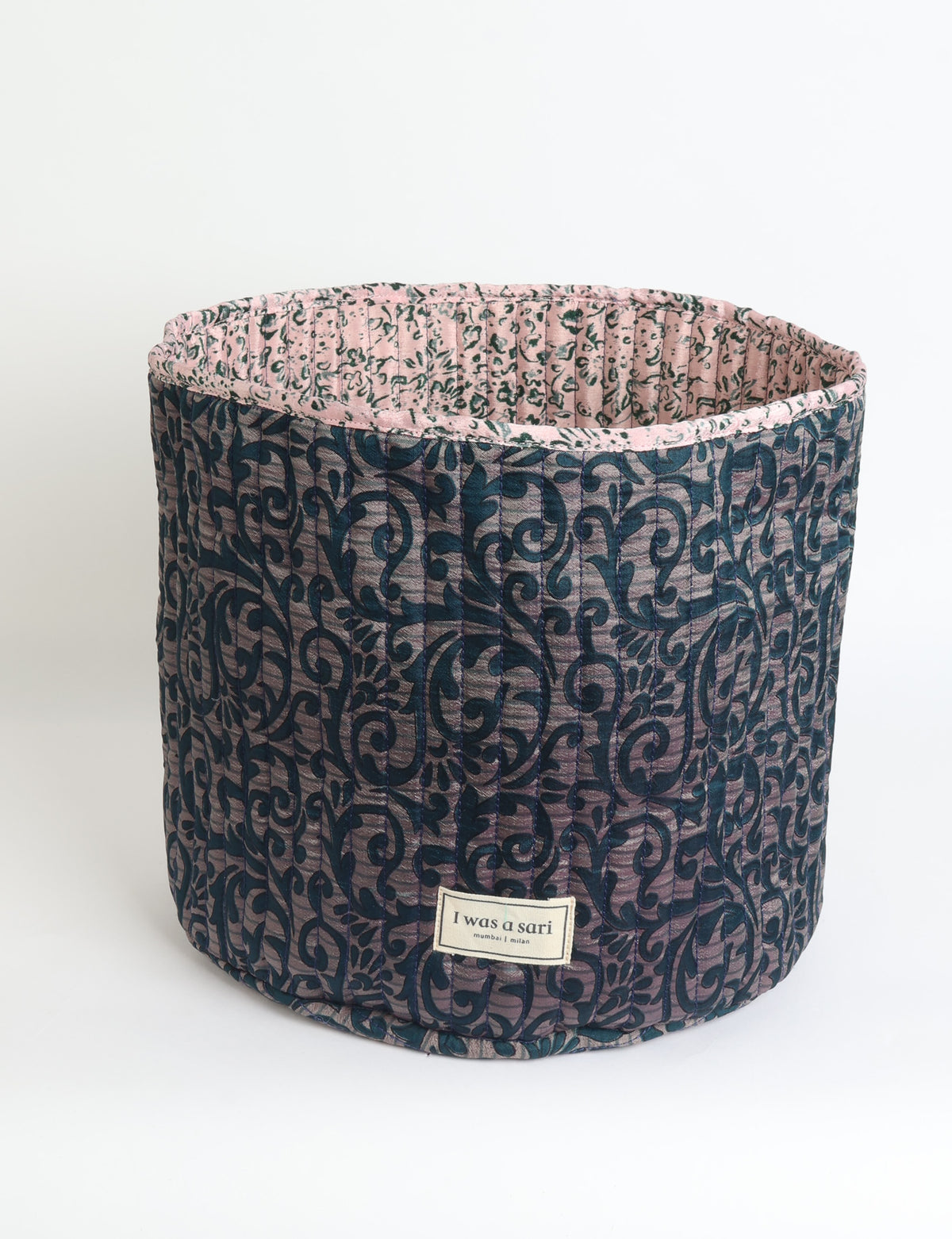 Quilted storage basket - Blue Tropical