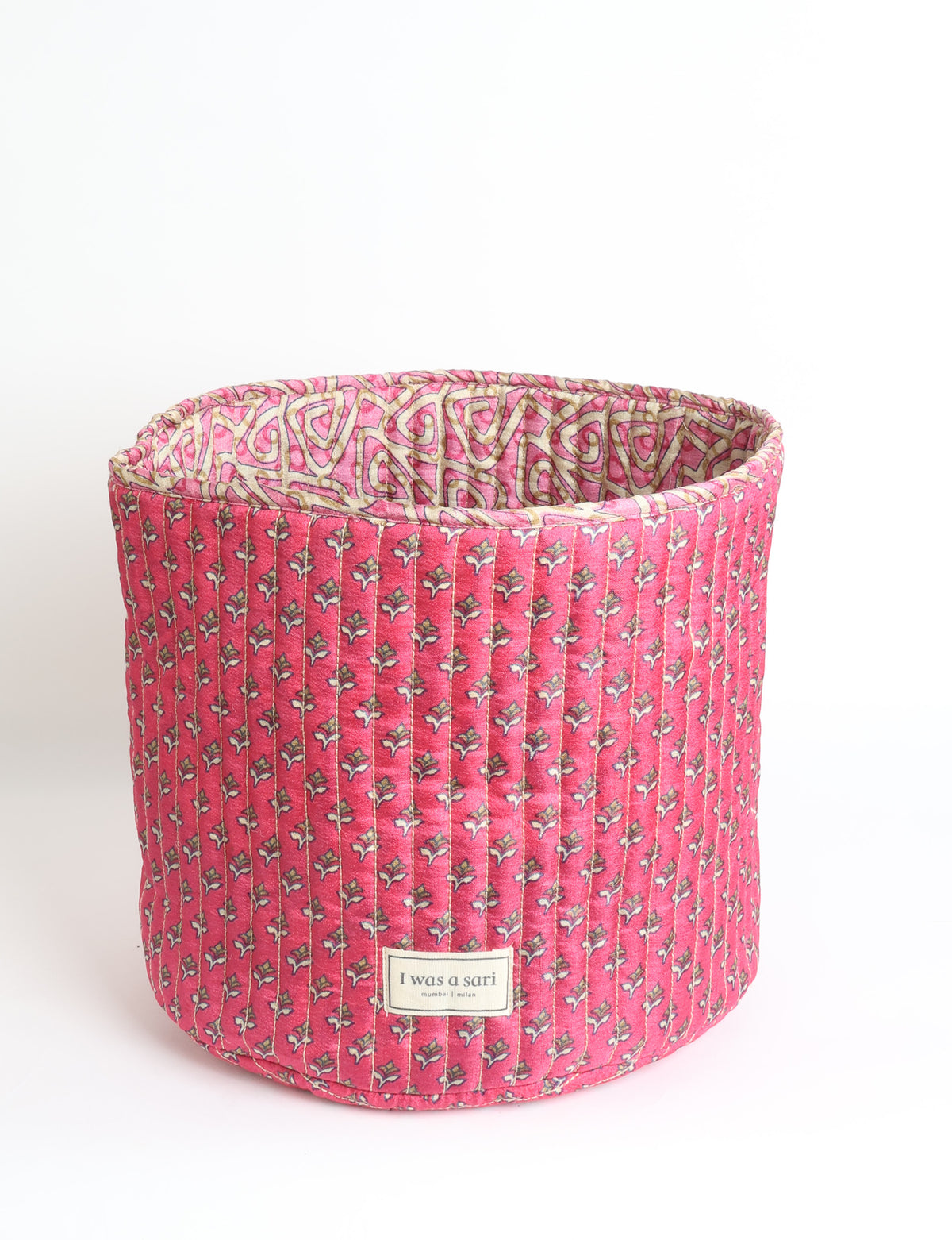Quilted storage basket - Pink Floral