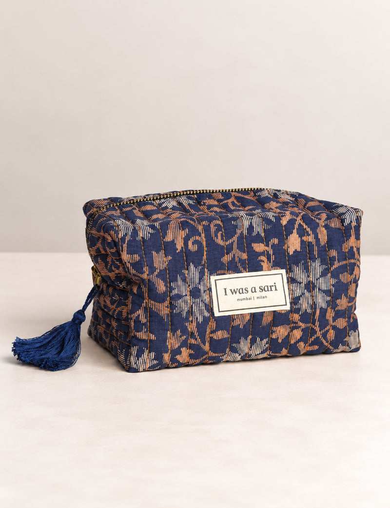 Quilted utility pouch - Blue Tropical