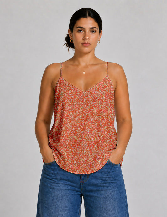 Slip top - Orange Floral