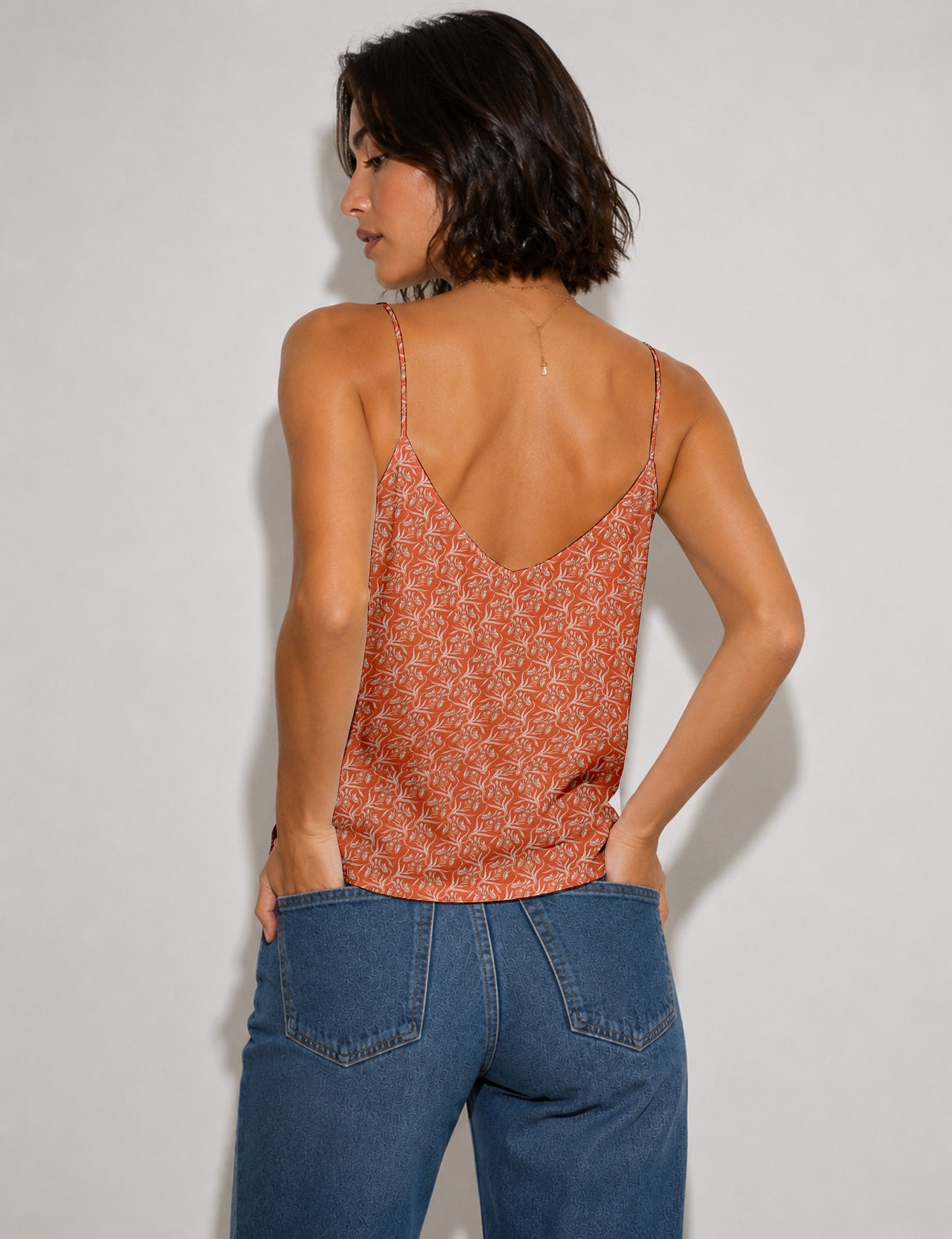 Slip top - Orange Floral