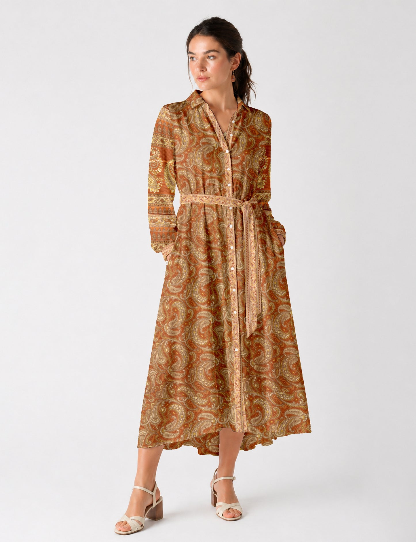 Stylish long shirt dress for everyday wear and travel