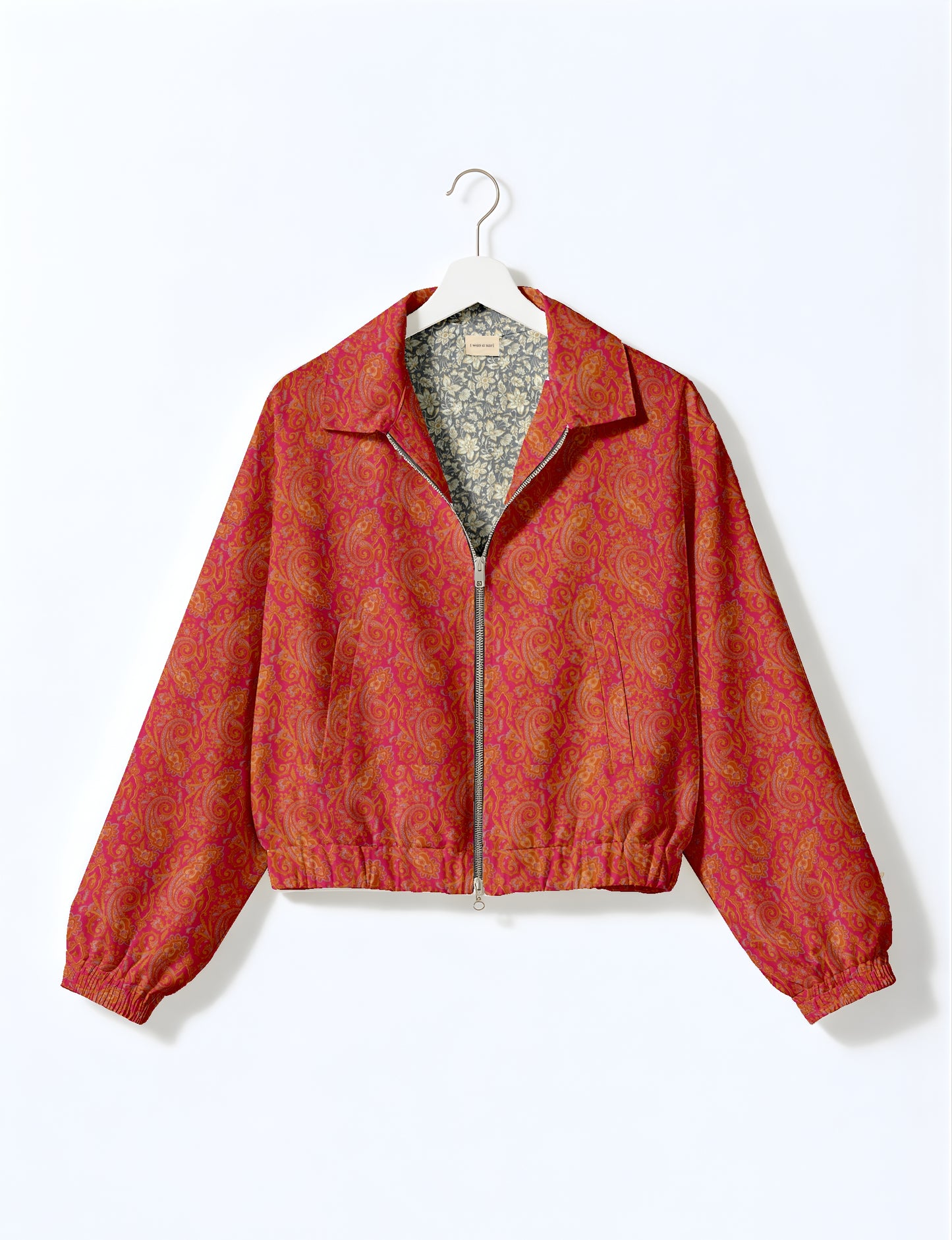Bomber Jacket - Orange Paisley