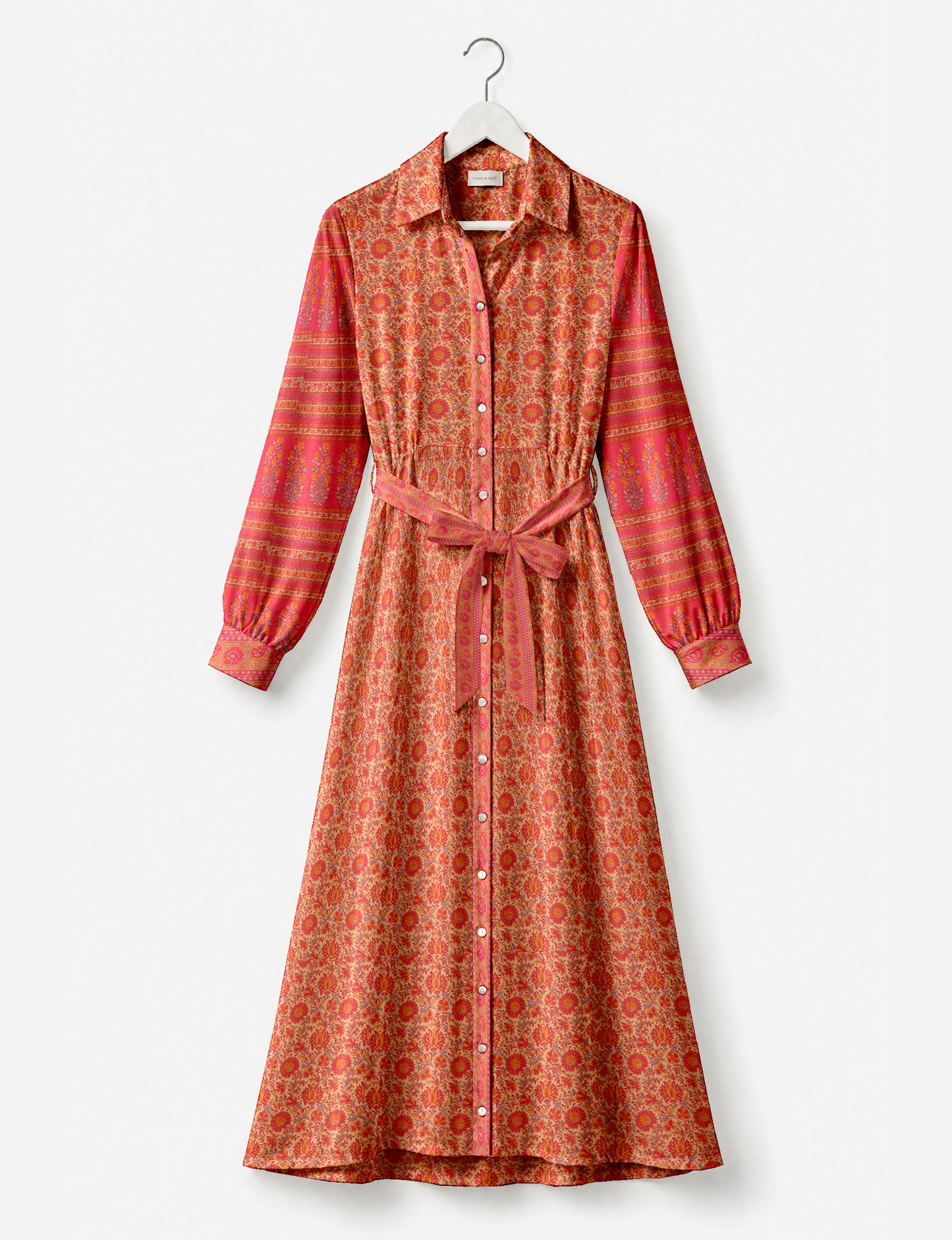 Long shirt dress - Orange Tropical