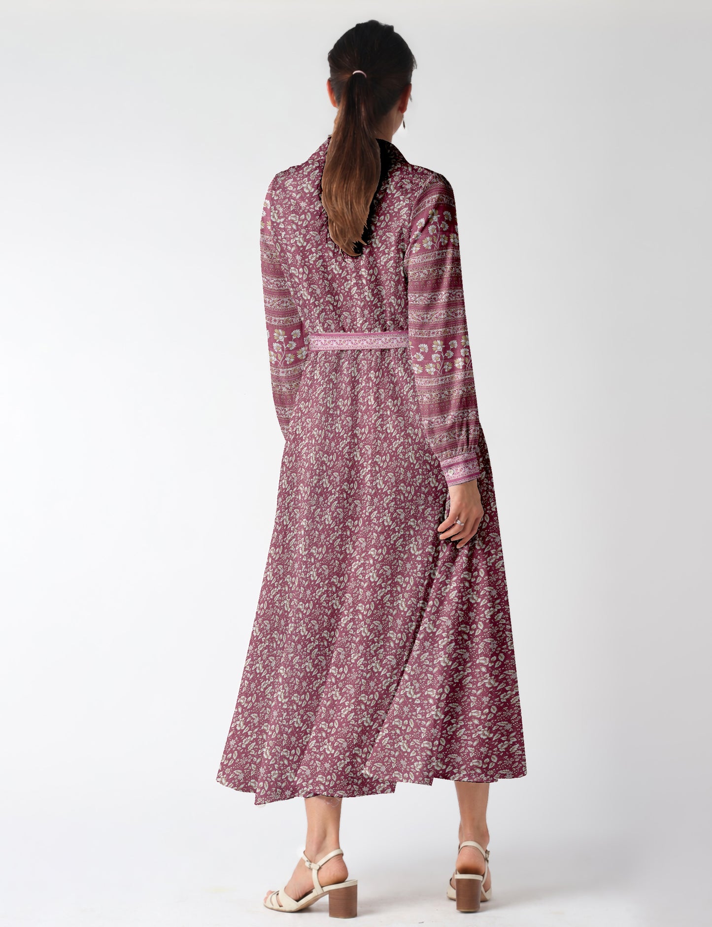 Long shirt dress - Pink Floral