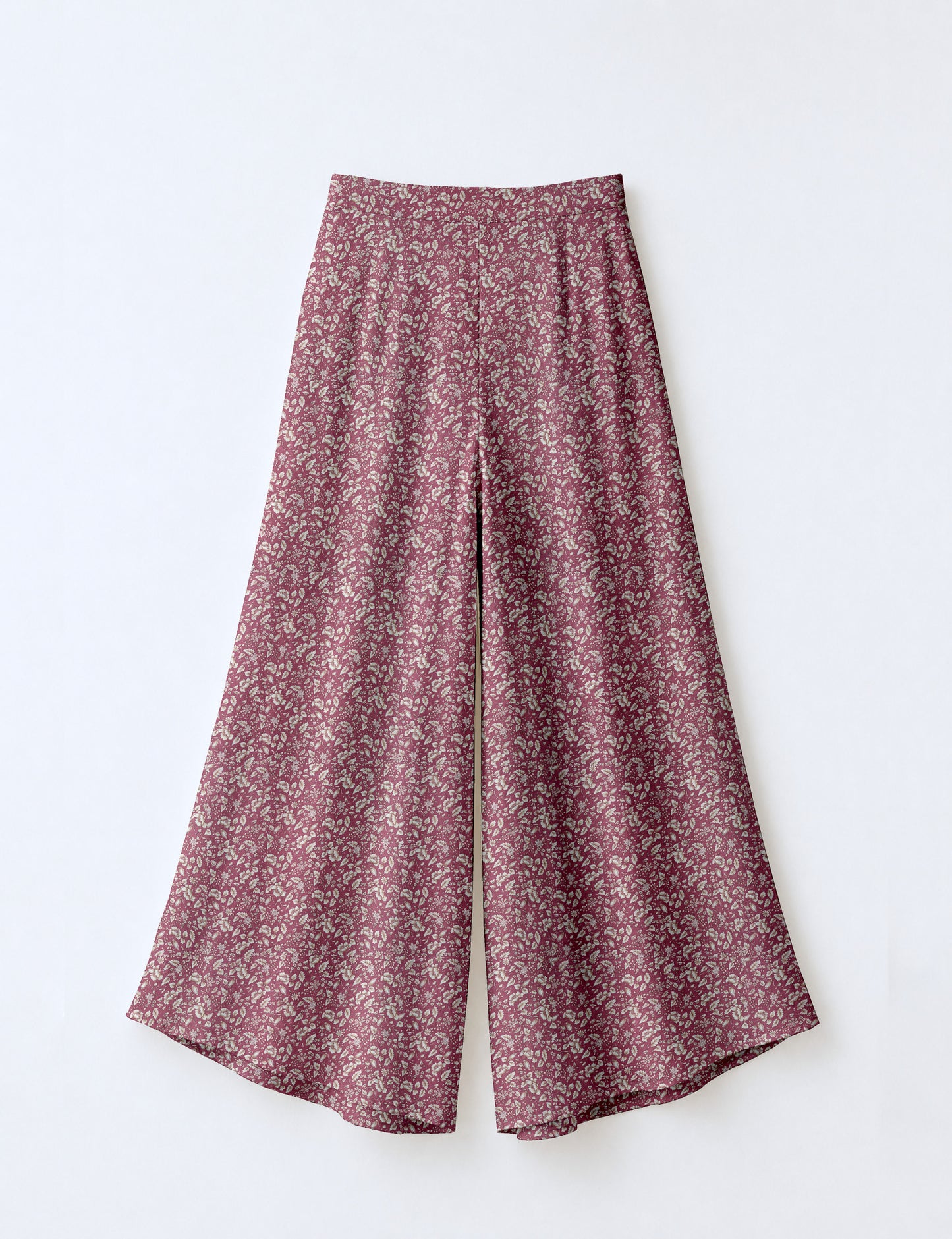 Wide Leg Palazzo Trousers - Pink Floral