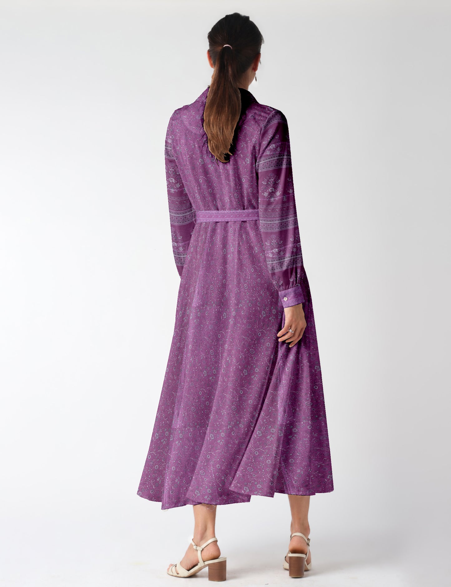 Long shirt dress - Pink Floral