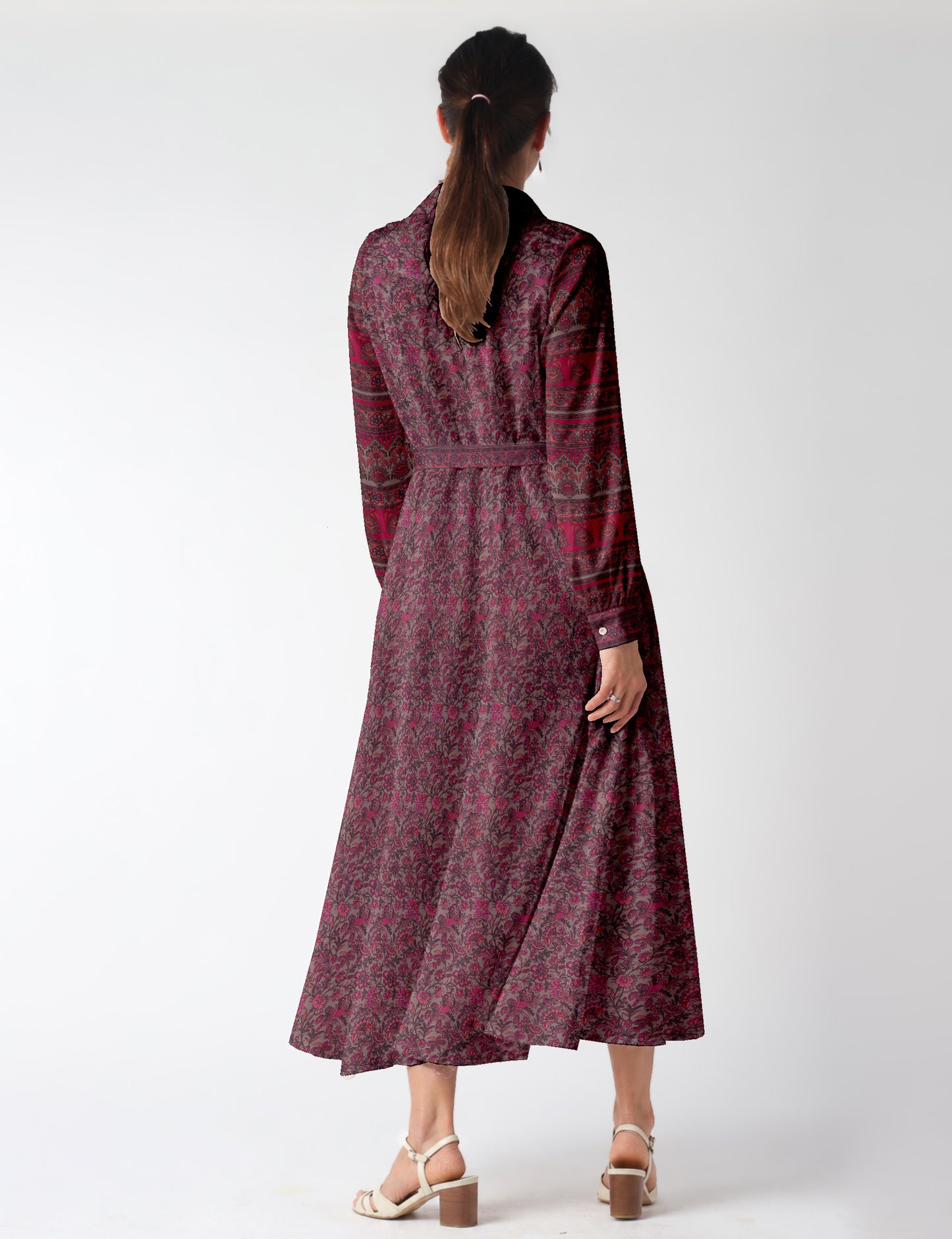 Long shirt dress - Pink Floral