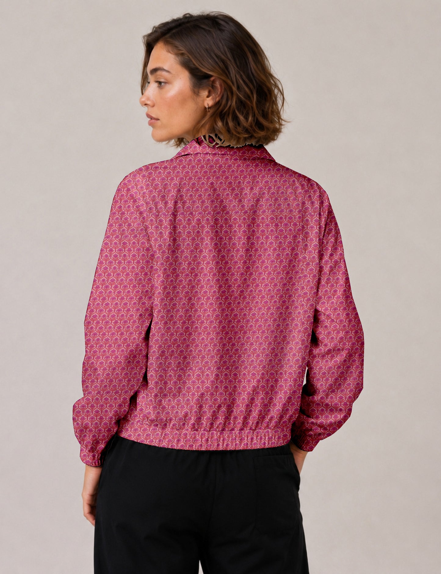 Bomber Jacket - Pink Floral