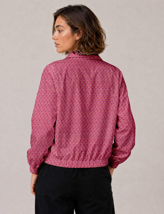 Bomber Jacket - Pink Floral
