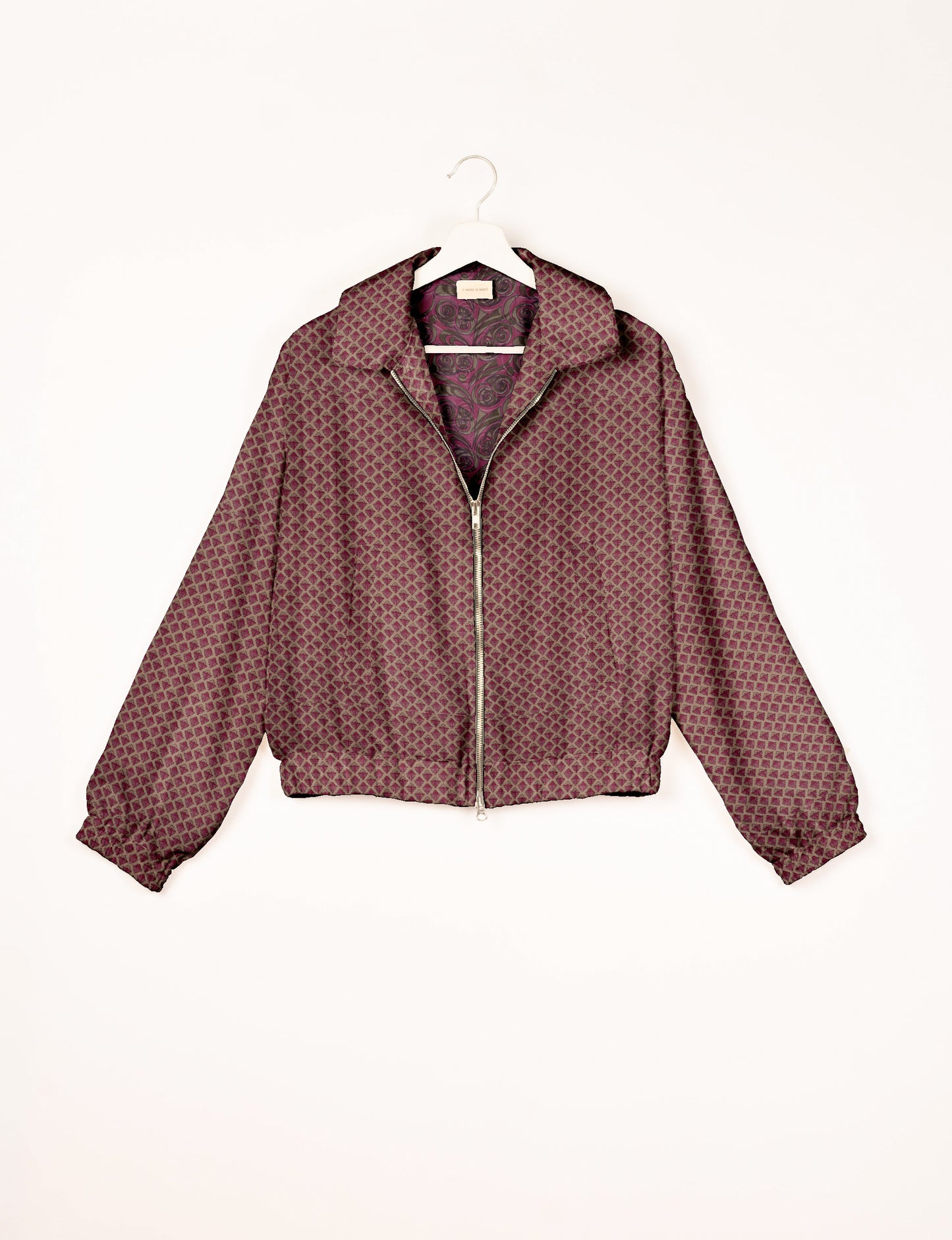 Giubbotto Bomber - Rosa Geometrico