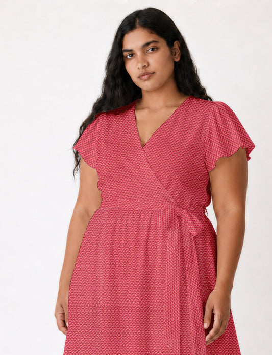 Wrap dress - Pink Micro Design