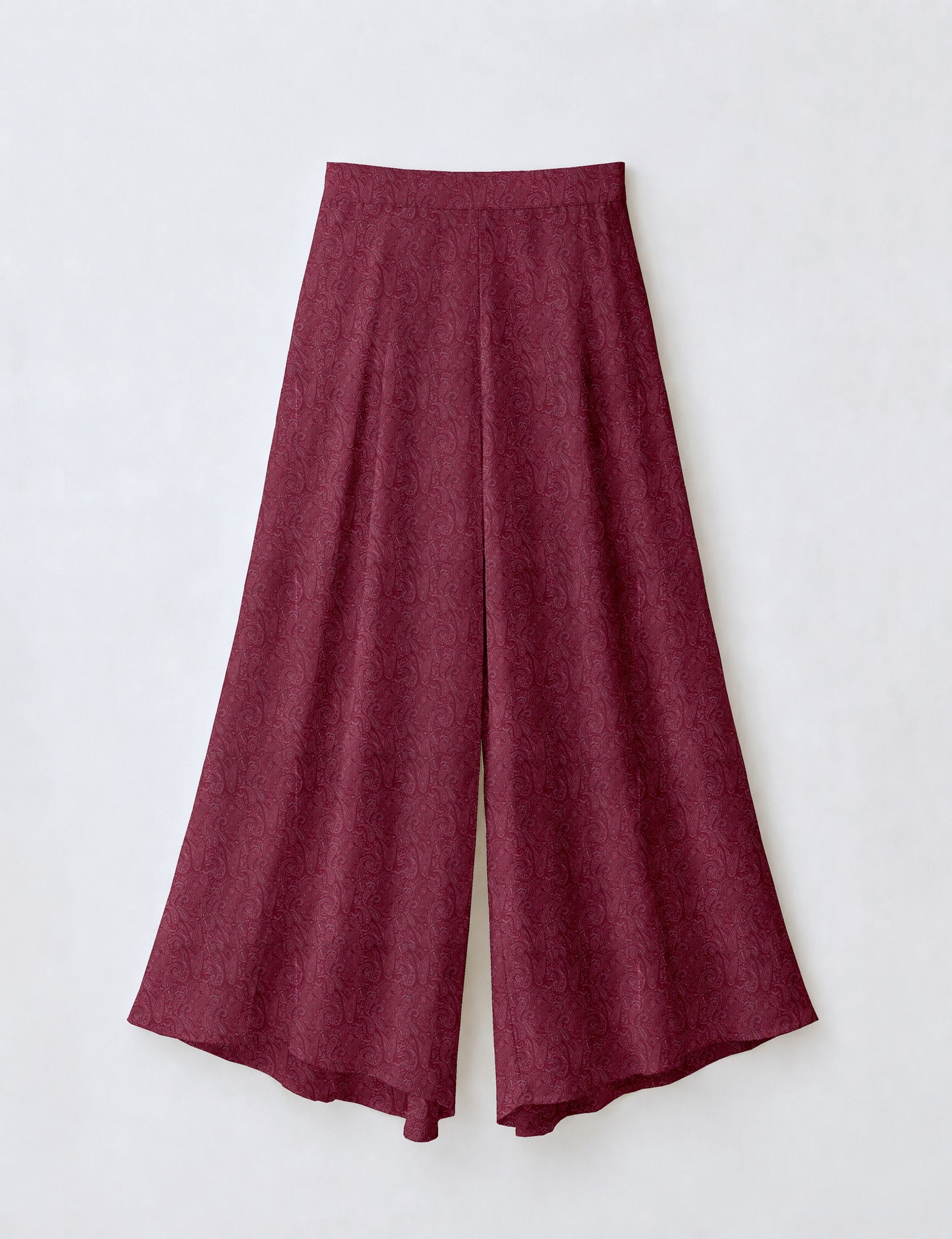 Wide Leg Palazzo Trousers - Pink Paisley