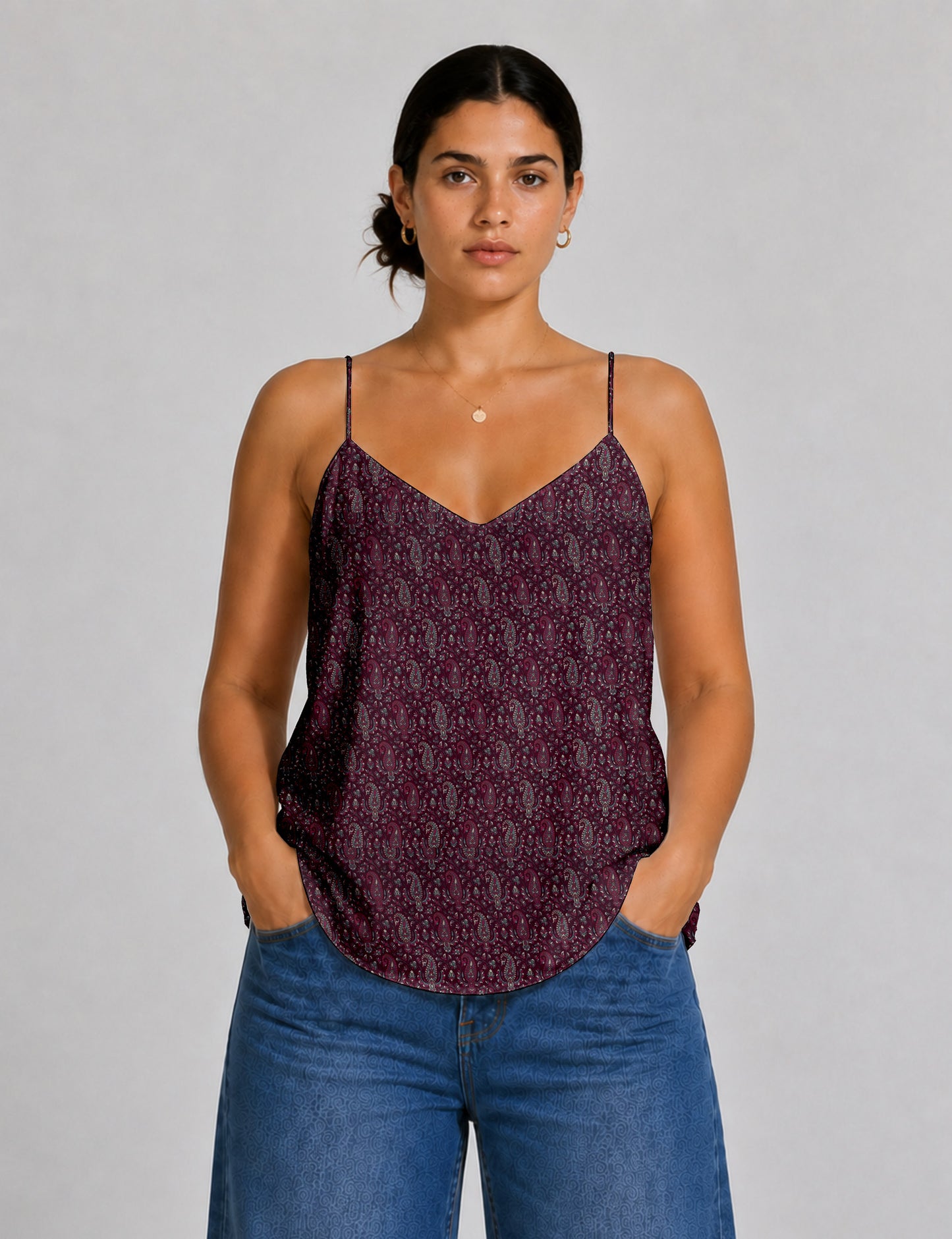 Slip top - Pink Paisley