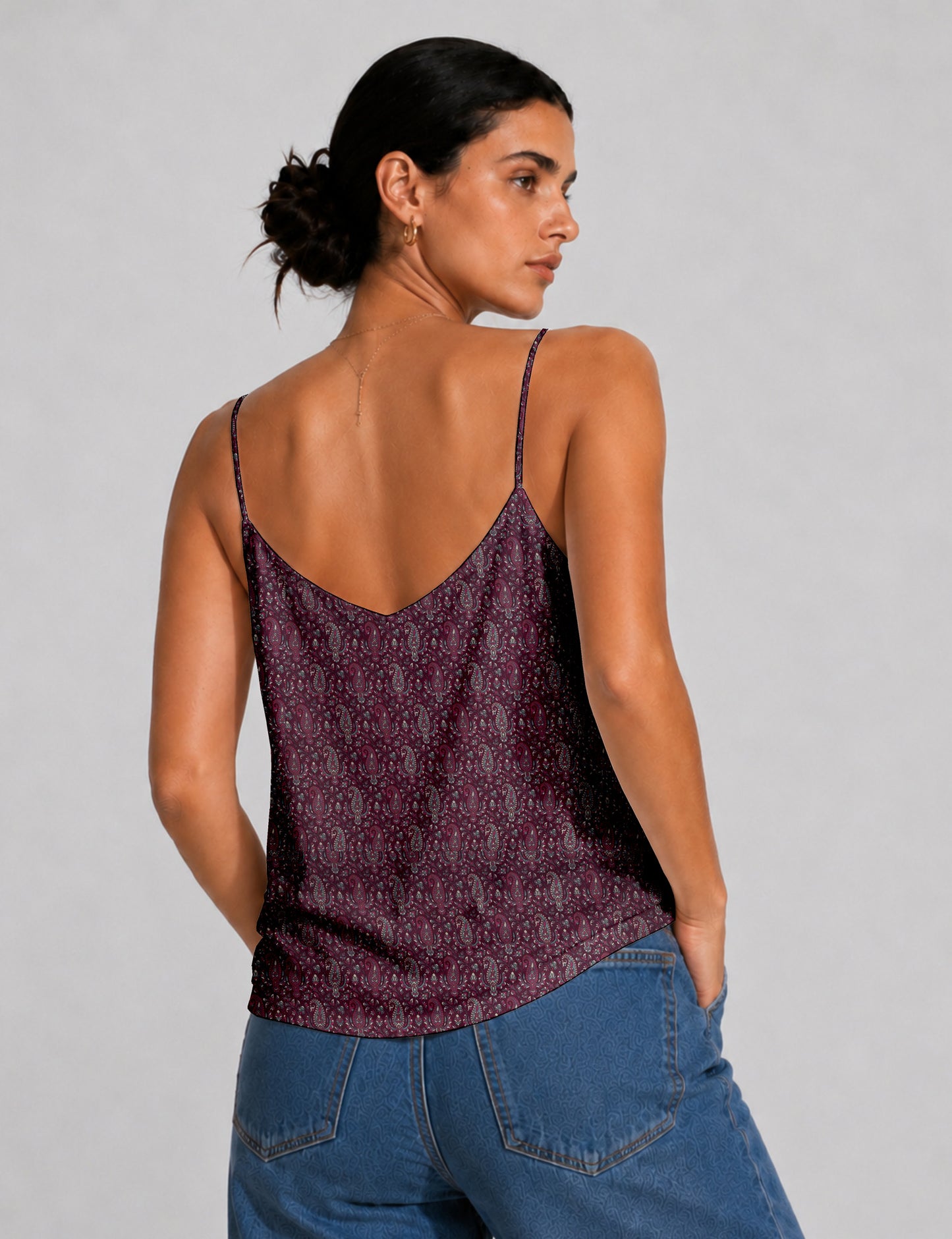 Slip top - Pink Paisley
