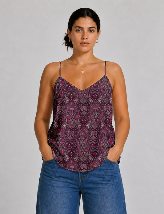 Slip top - Pink Paisley