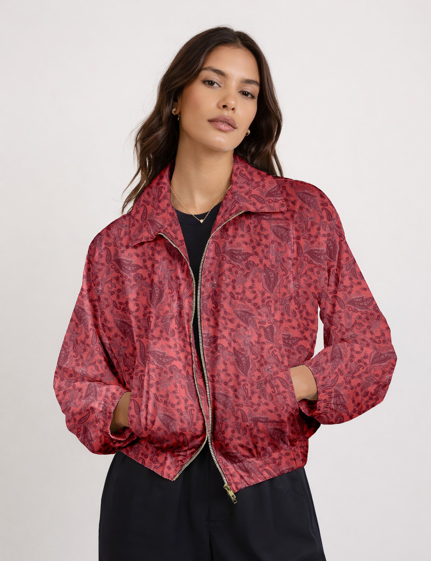 Bomber Jacket - Pink Paisley