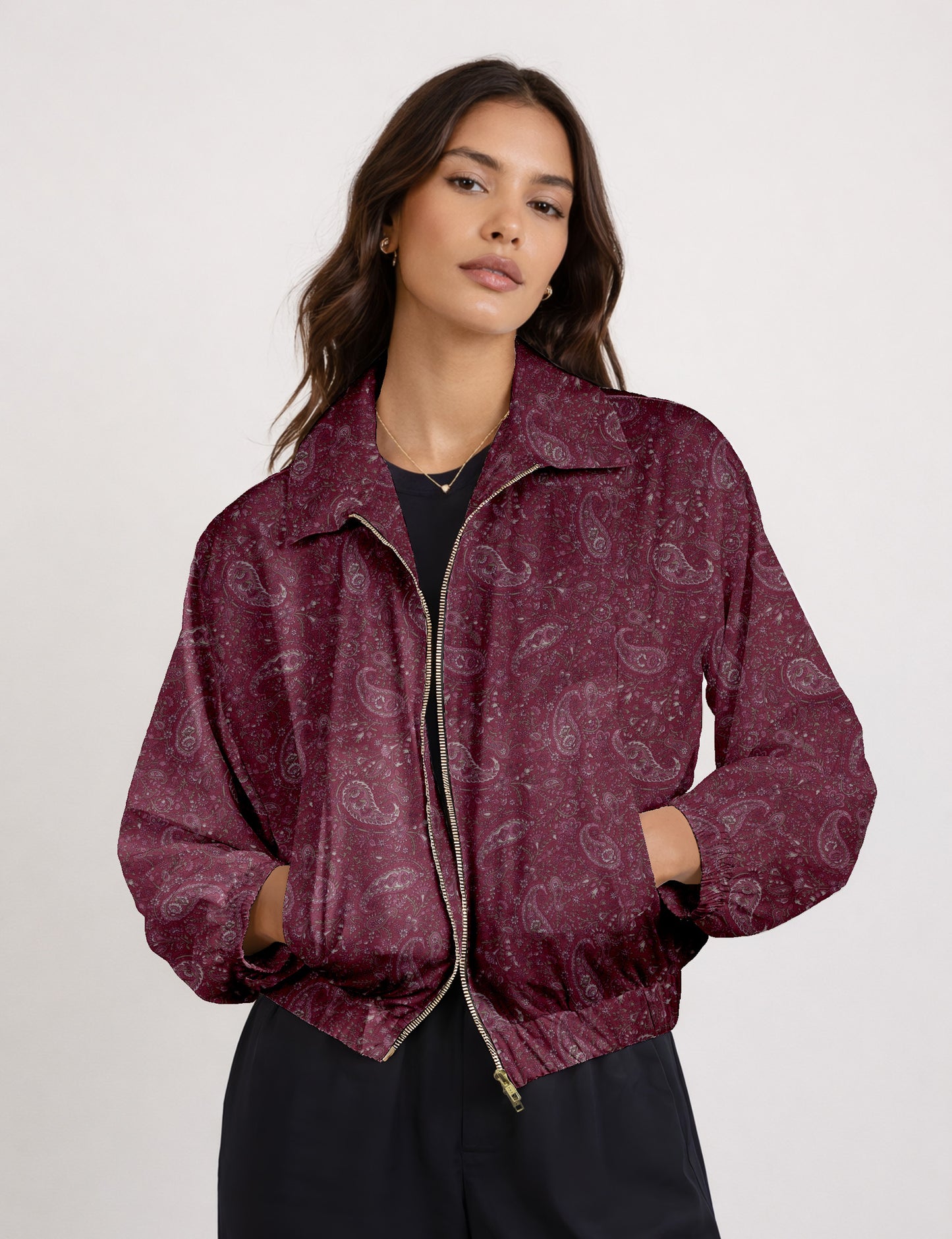 Bomber Jacket - Pink Paisley