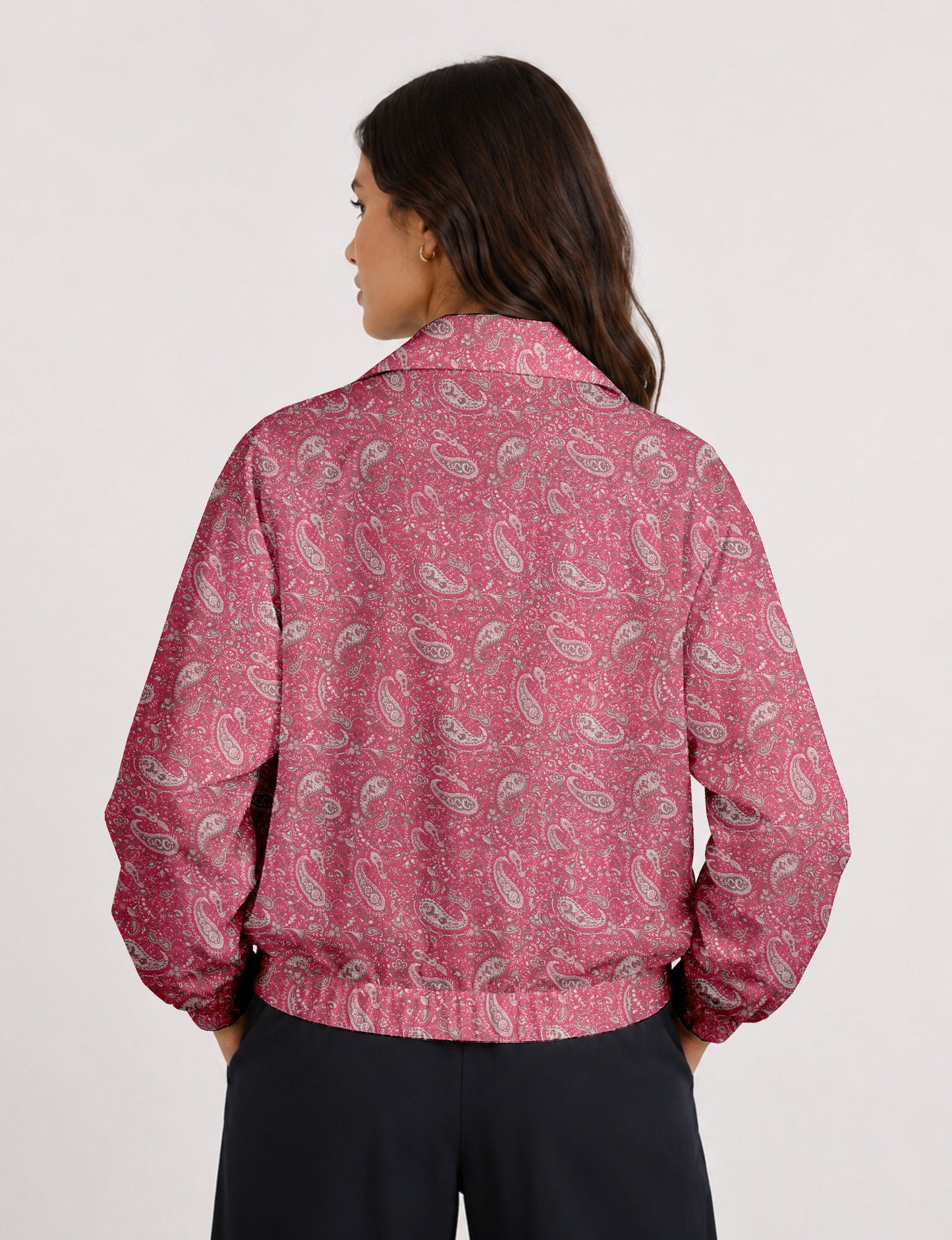 Bomber Jacket - Pink Paisley