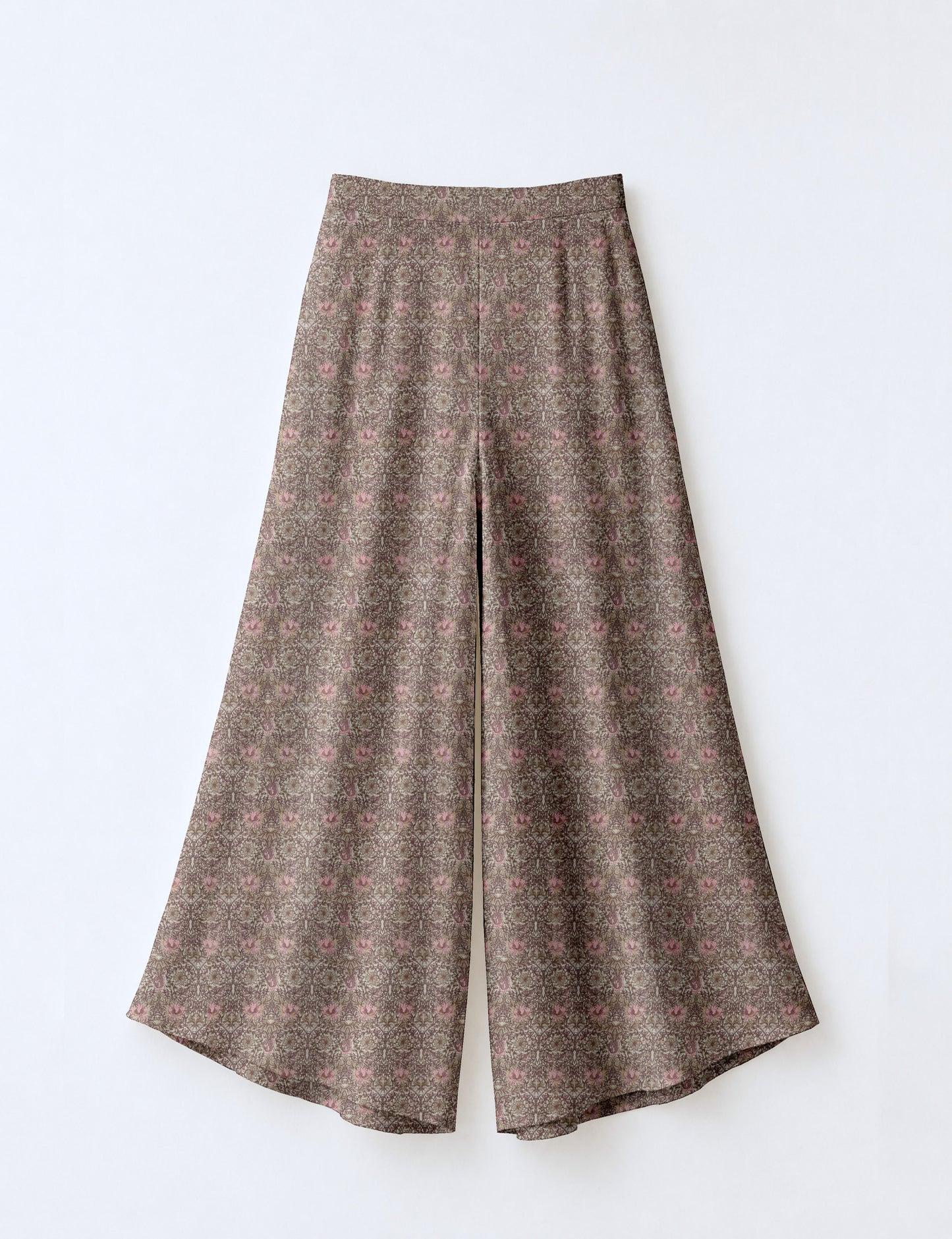 Wide Leg Palazzo Trousers - Pink Tropical