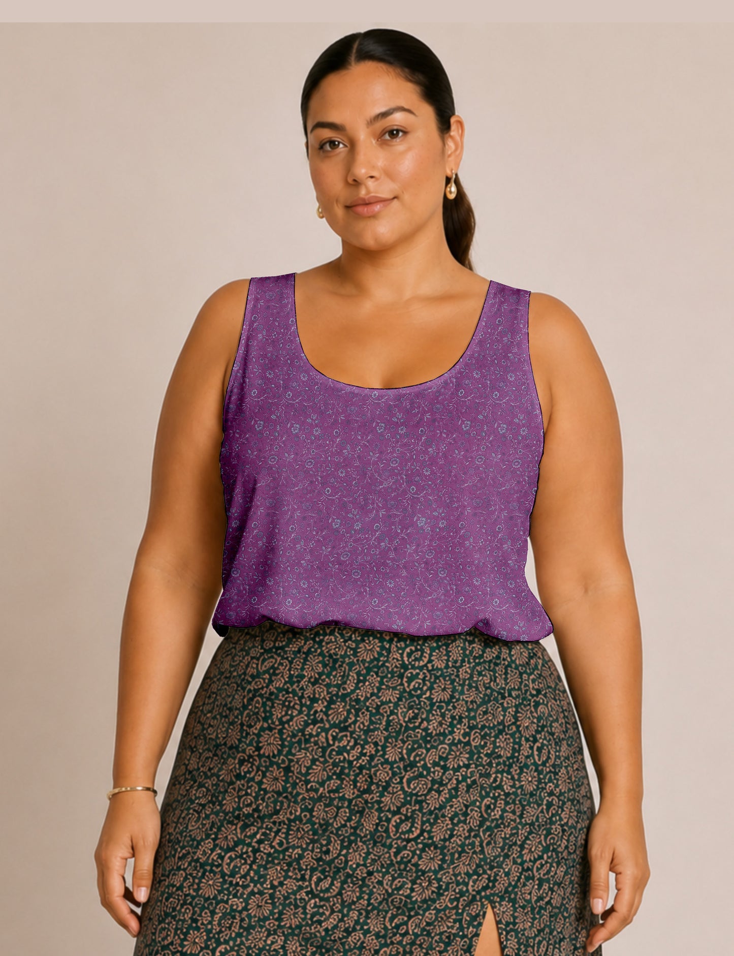 Sleeveless blouse - Pink Tropical