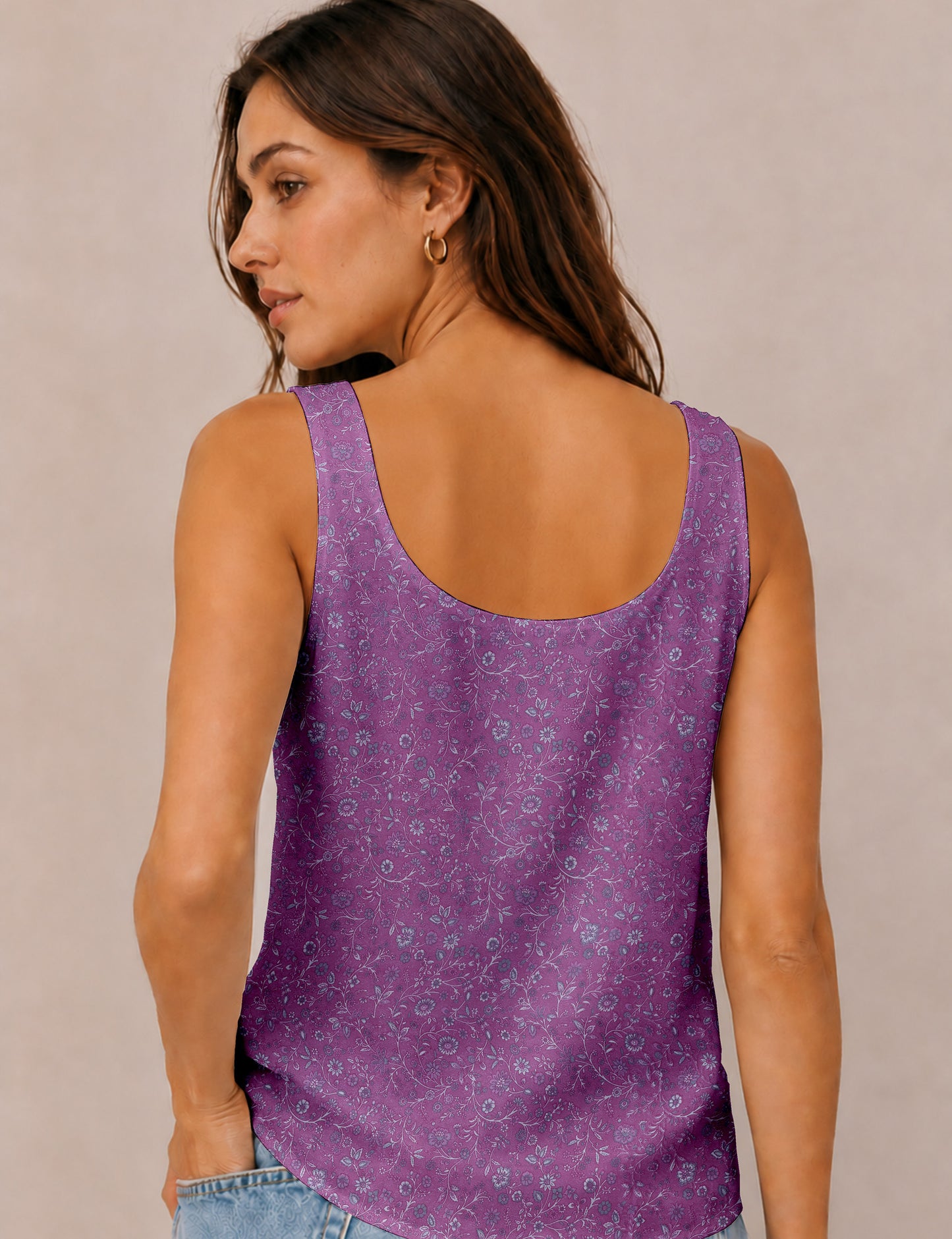 Sleeveless blouse - Pink Tropical