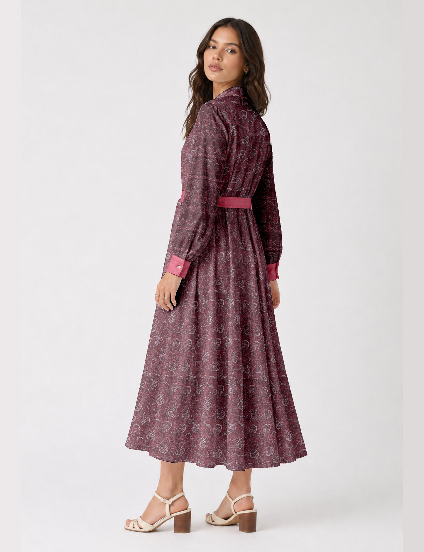Long shirt dress - Pink Tropical