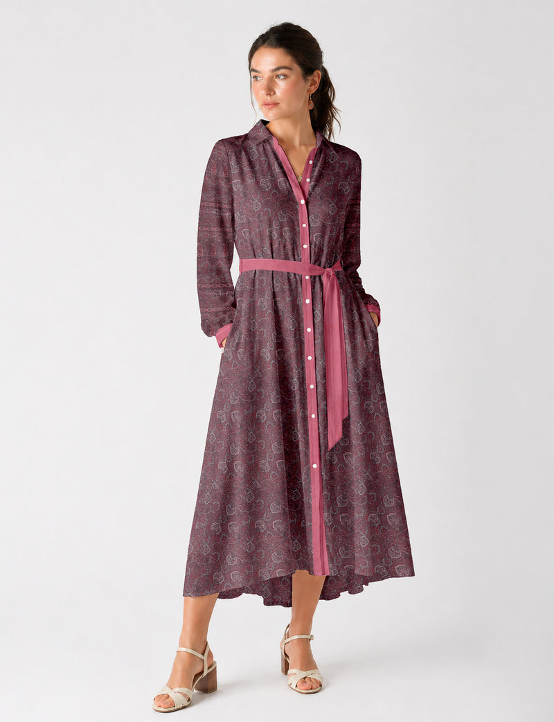Long shirt dress - Pink Tropical
