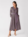 Long shirt dress - Purple Paisley