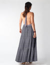 Maxi tiered dress - Purple Tropical