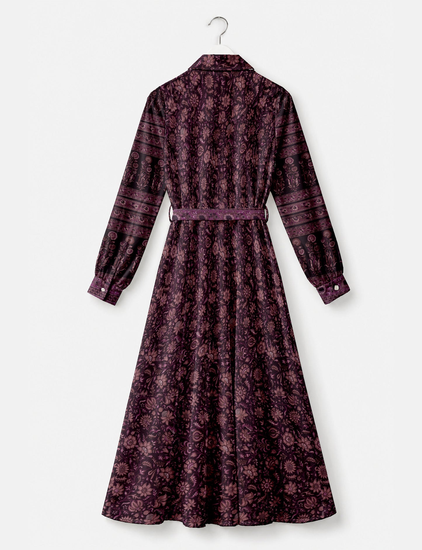 Long shirt dress - Purple Tropical