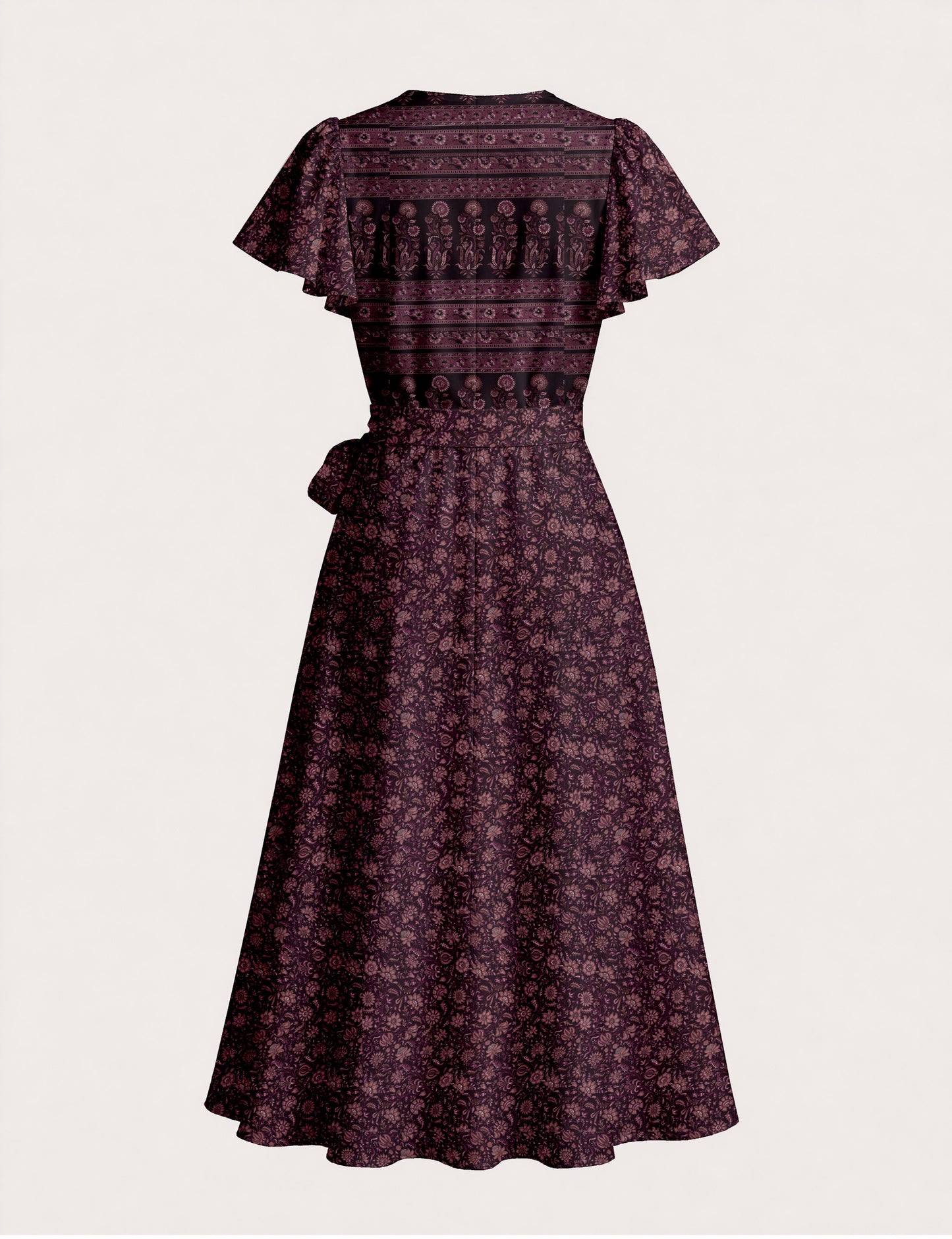 Wrap dress - Purple Tropical