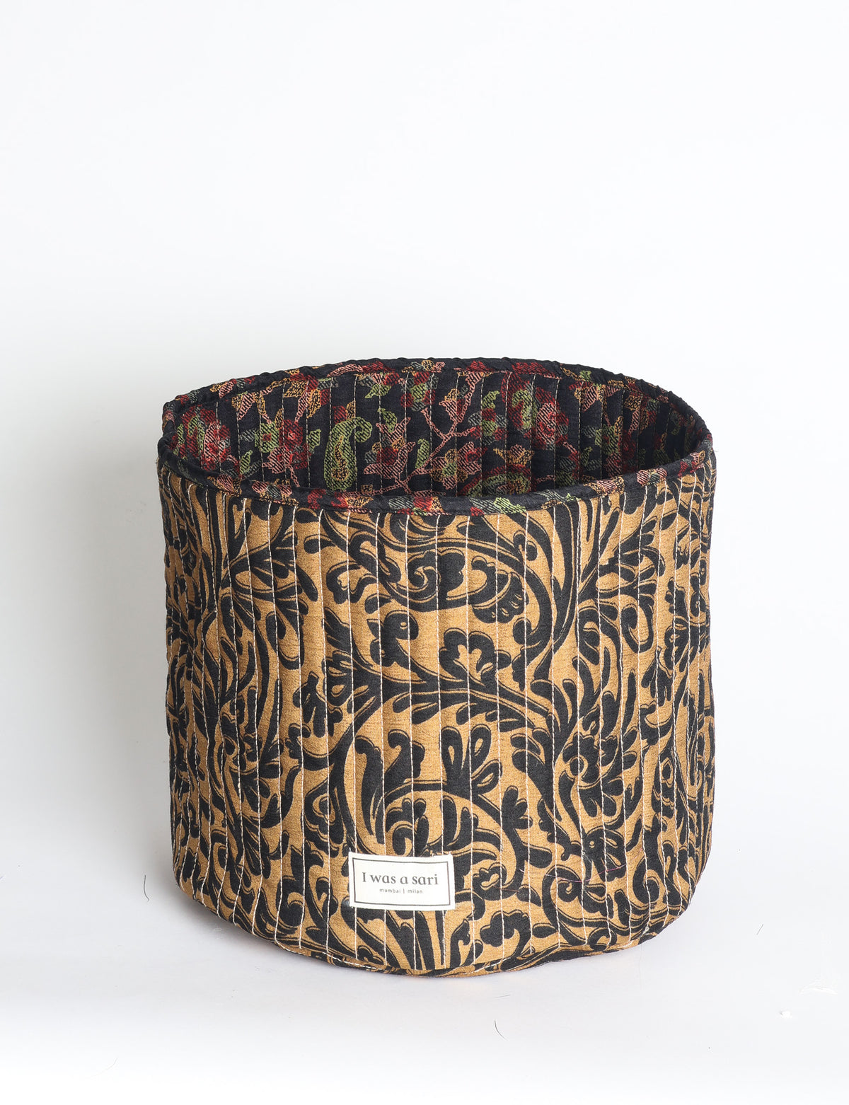 Quilted storage basket - Beige Tropical