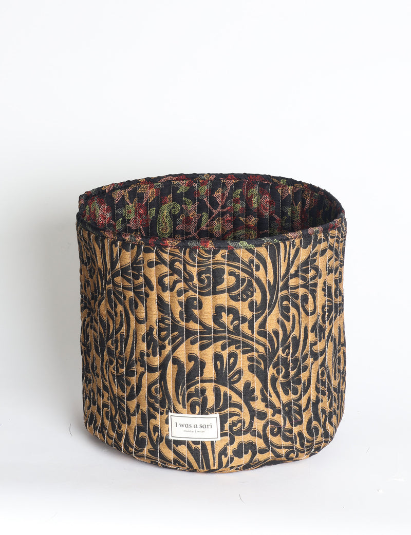 Quilted storage basket - Beige Tropical