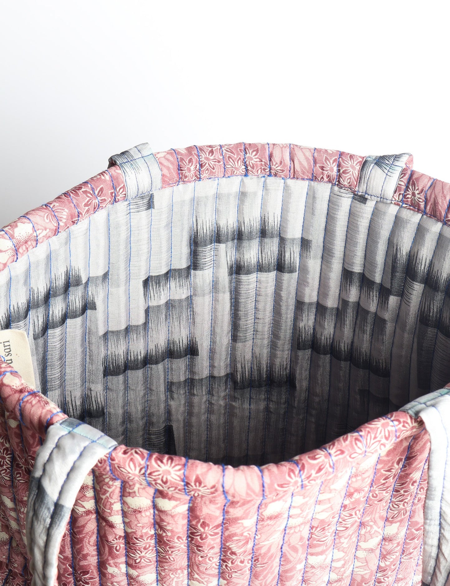 Quilted Shopper Bag - Blue Floral