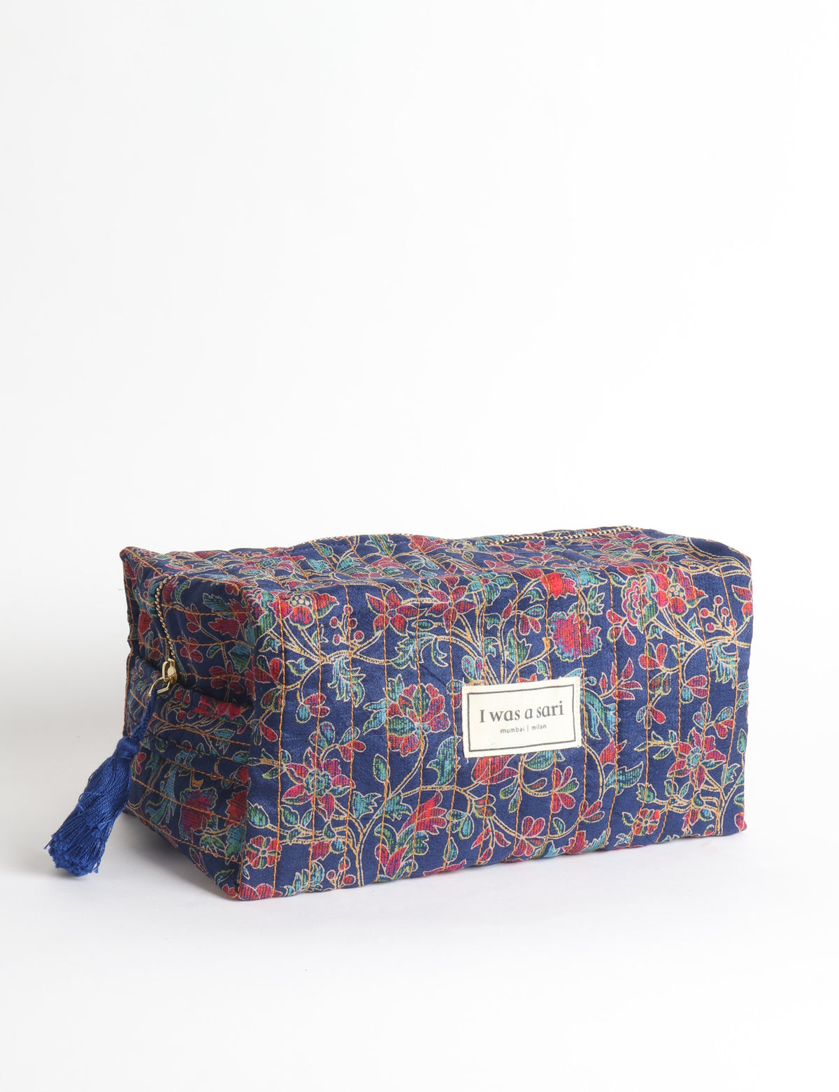 Quilted Utility Pouch - Blue Floral