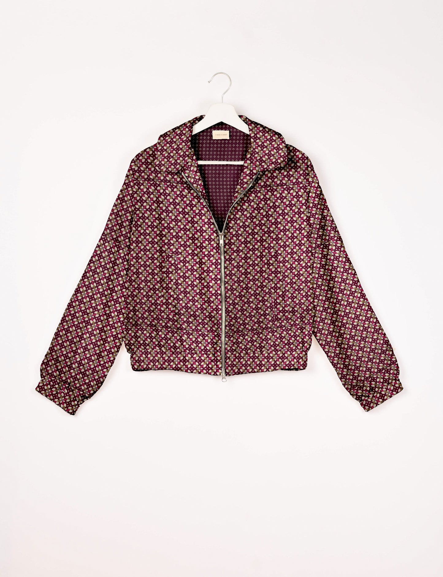 Bomberjacke – Rot, geometrisches Muster