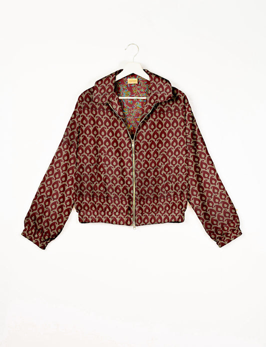 Bomber Jacket - Red Paisley