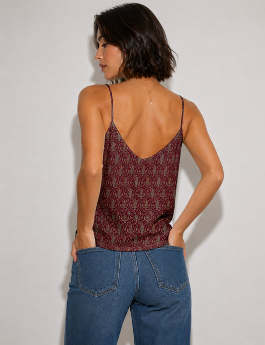 Slip top - Red Paisley