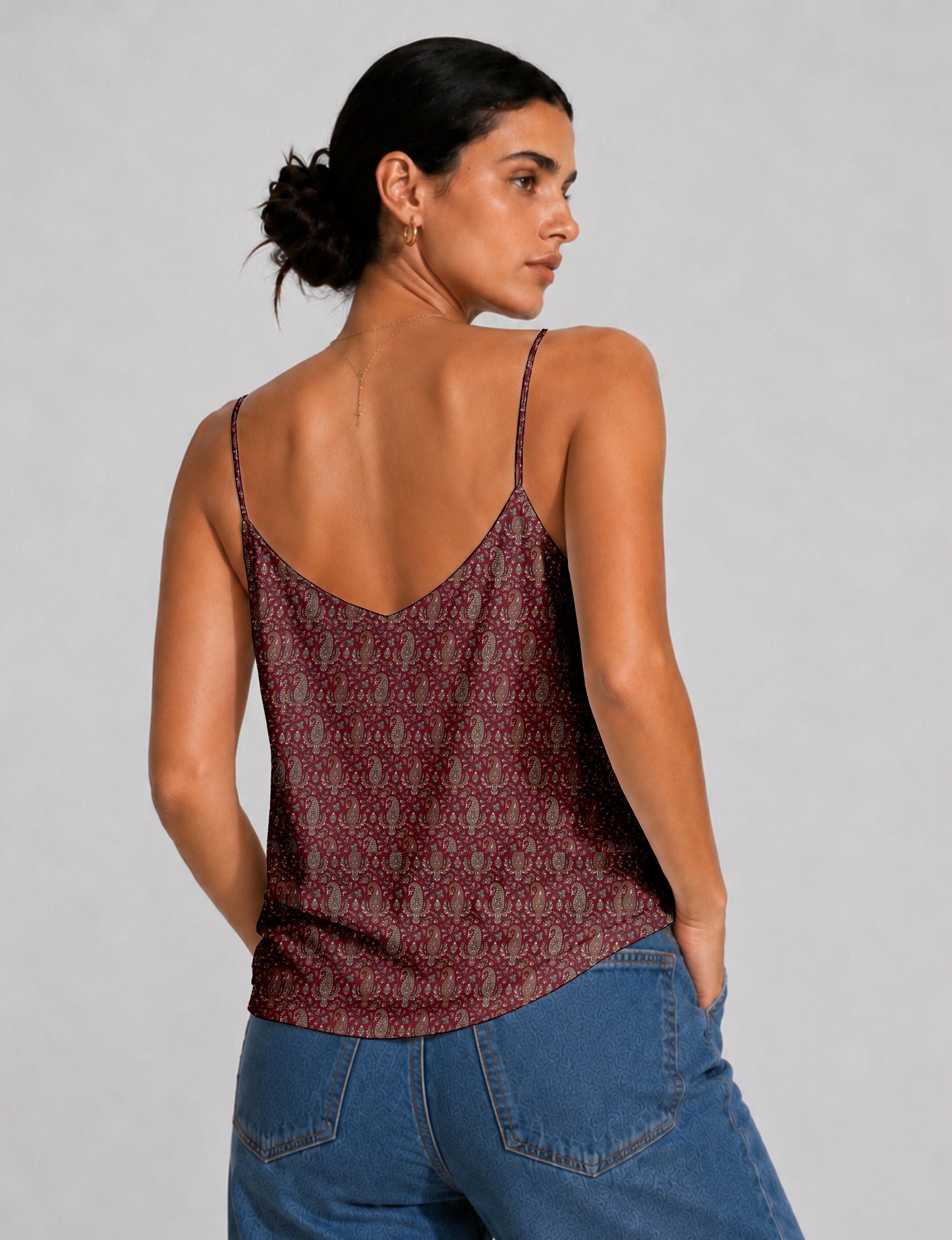 Slip top - Red Paisley