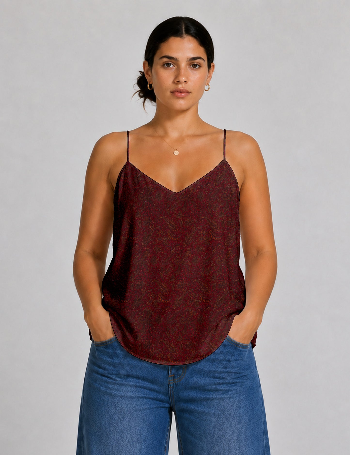 Slip top - Red Paisley