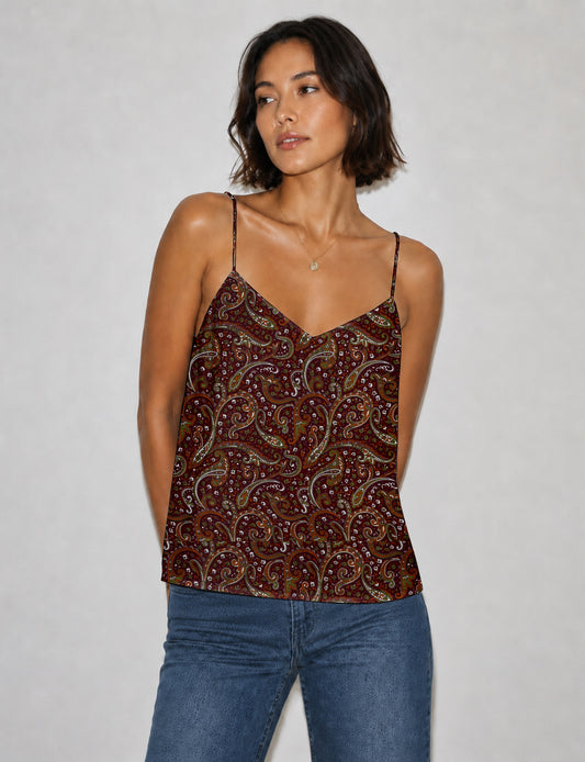 Slip top - Red Paisley