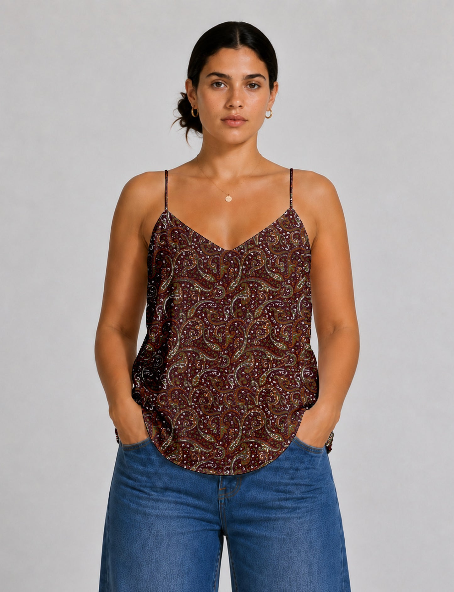 Slip top - Red Paisley