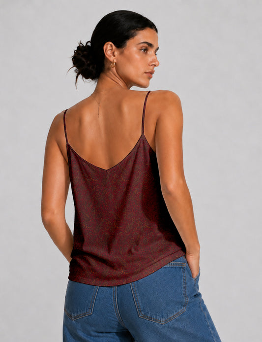 Slip top - Red Paisley