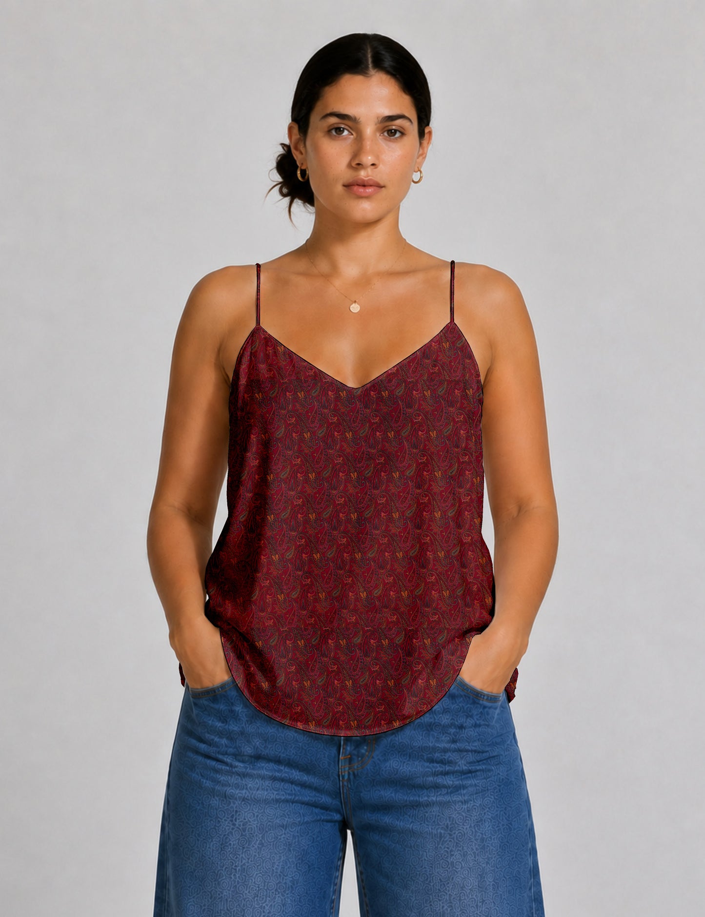 Slip top - Red Paisley