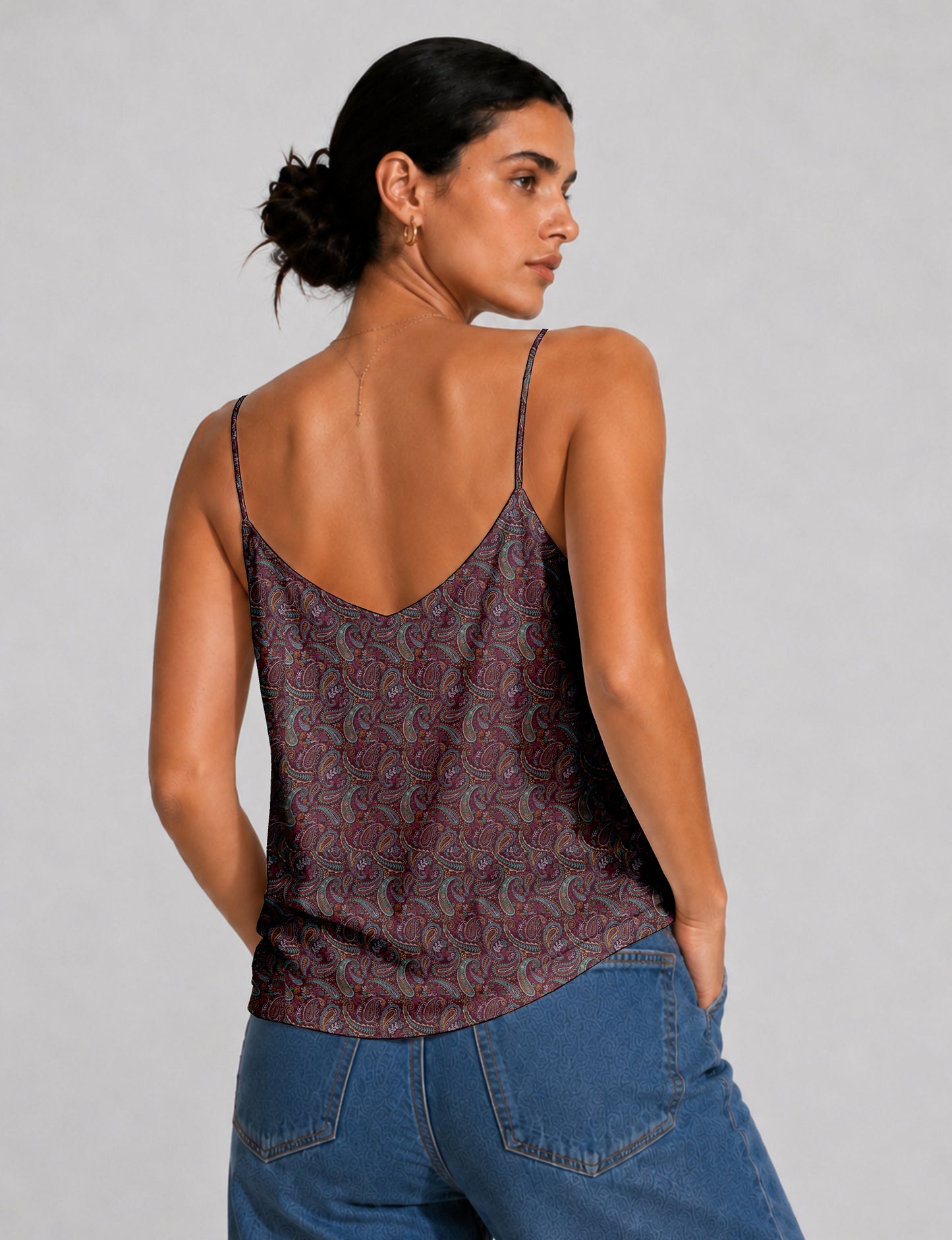 Slip top - Red Paisley