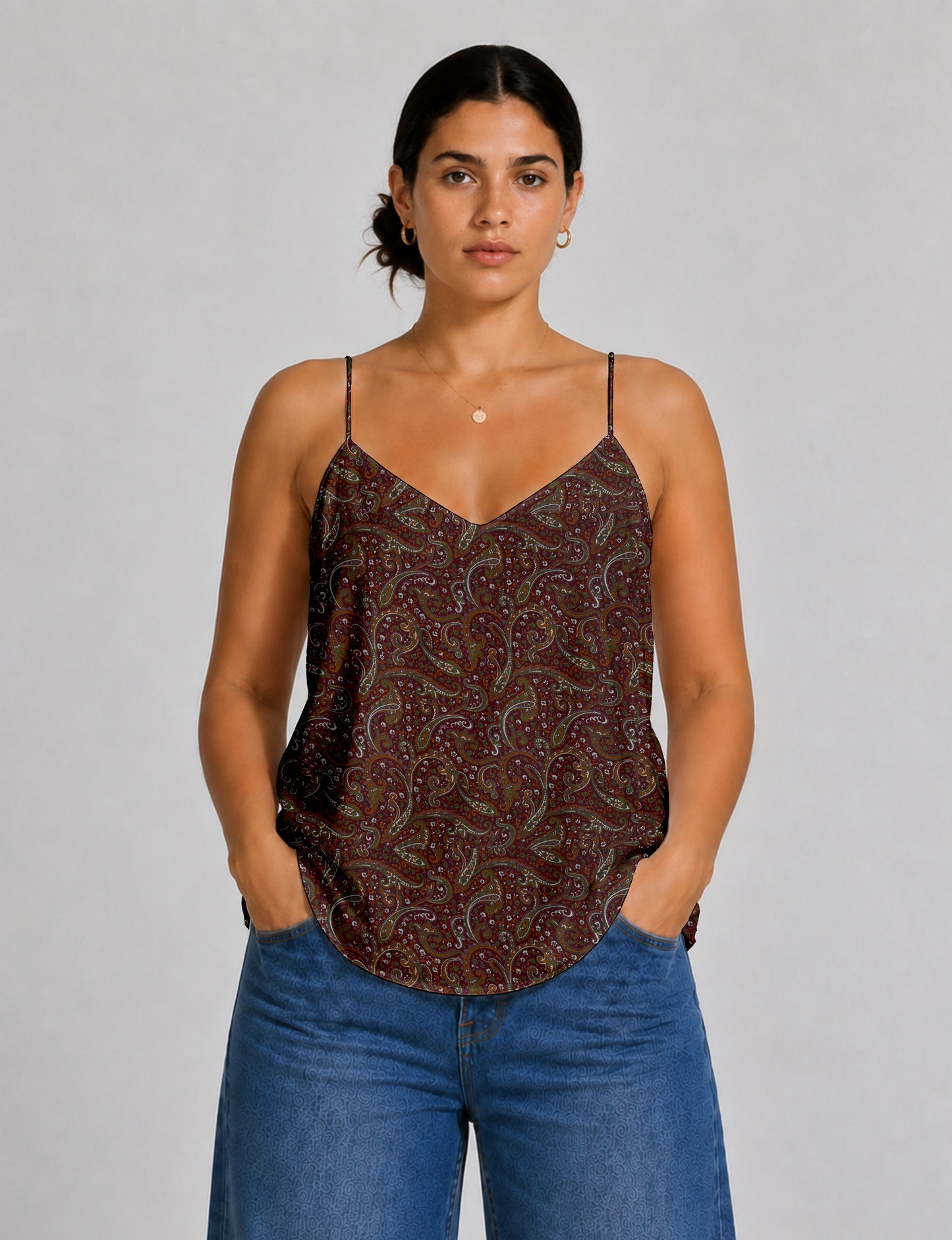 Slip top - Red Paisley