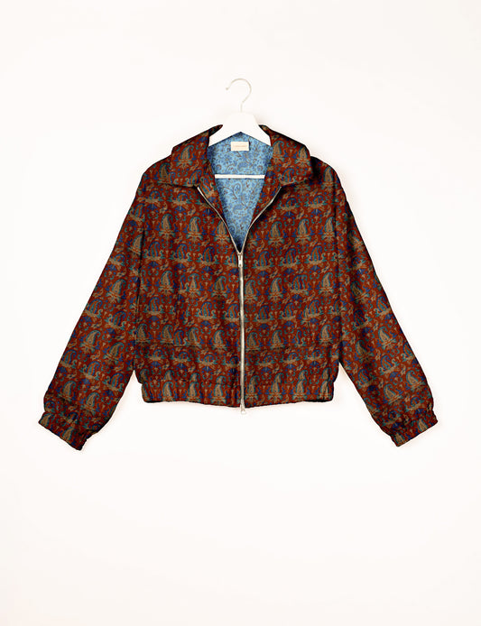 Bomber Jacket - Red Paisley