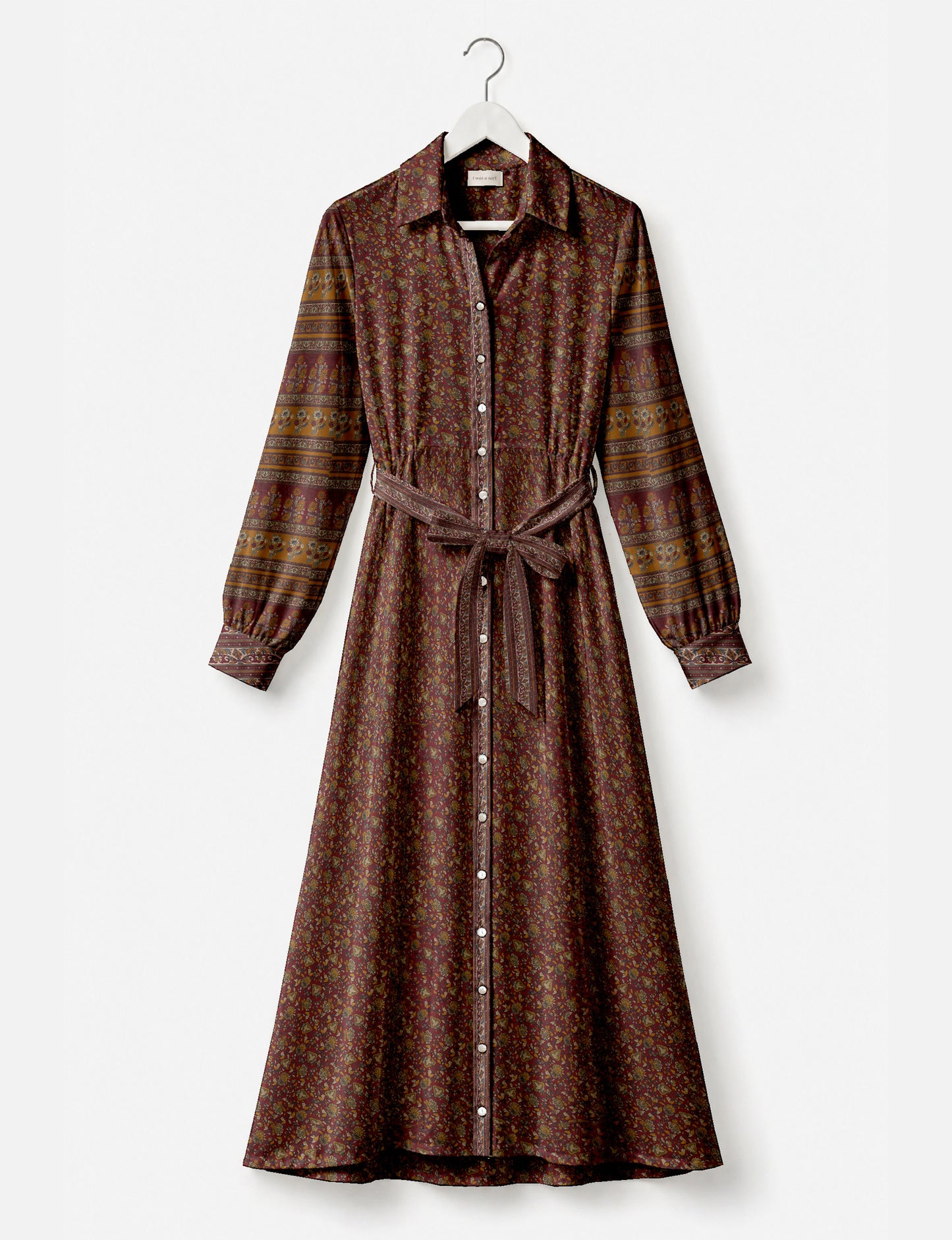Long shirt dress - Red Tropical